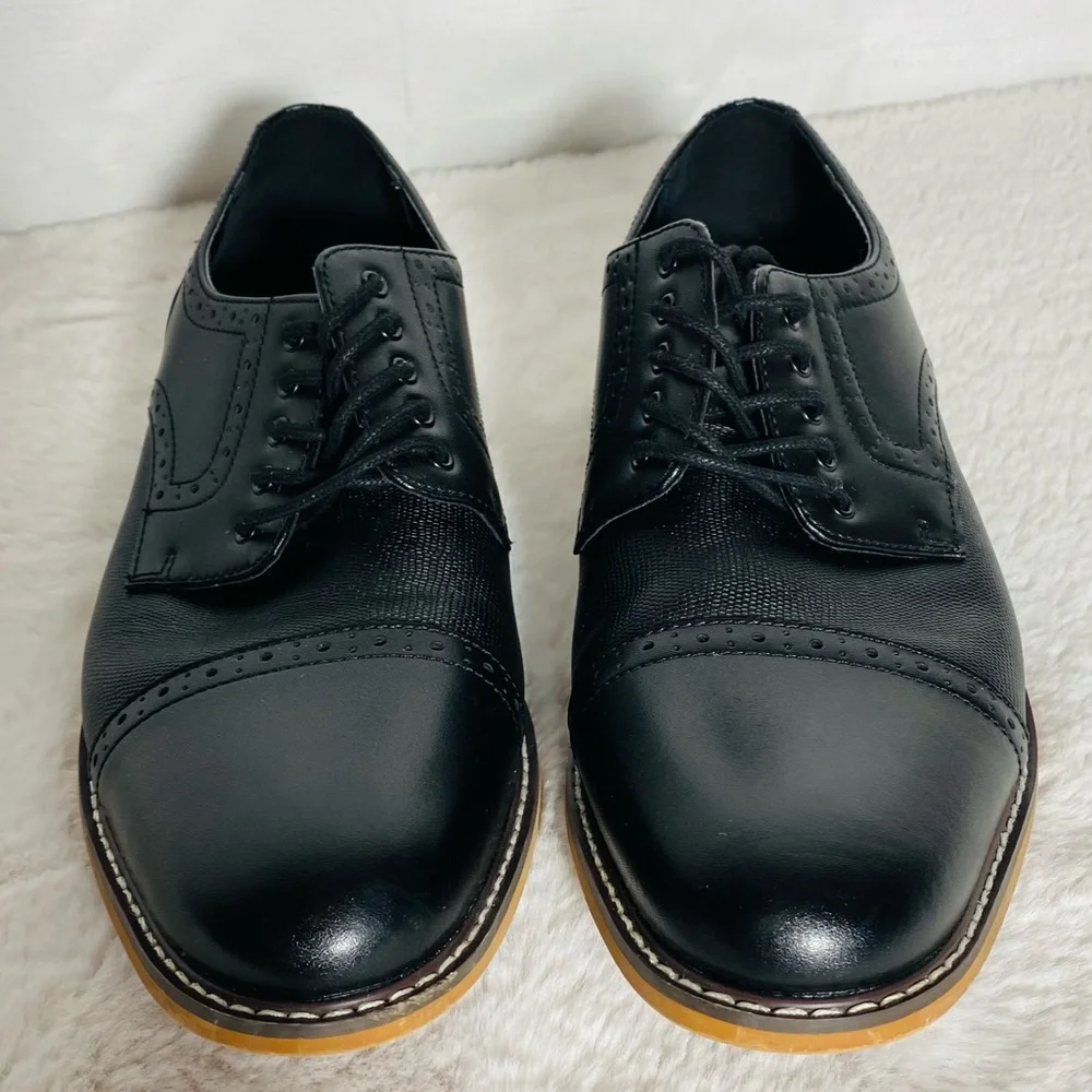 Men's Parker Leather Cap-Toe Brogues Size 11
